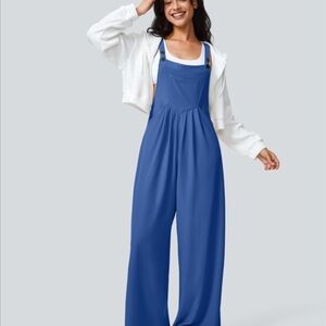 HALARA Royal Blue Wide-Leg Jumpsuit